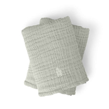 Sebra Pusleunderlag - 6-lags - 2 stk. - Muslin - Mist Green