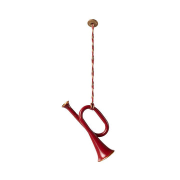 Maileg Juleornament - Metal - Trompet - Rød