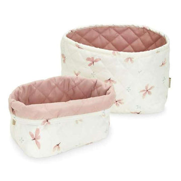 Cam Cam Copenhagen Quiltede Opbevaringskurve - 2 stk. - OCS - Windflower Creme