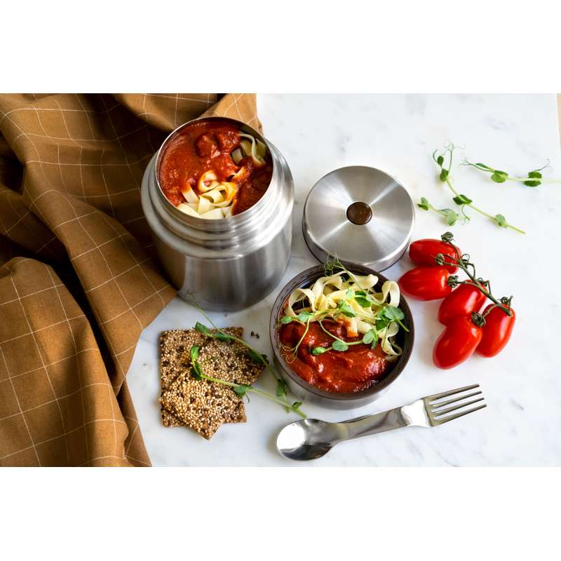 Pulito PureFoodContainer Thermo Madboks - Rustfrit Stål - Stor