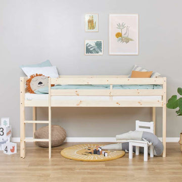 Hoppekids ECO Comfort - Halvhøj Seng - Flere Størrelser - Natur