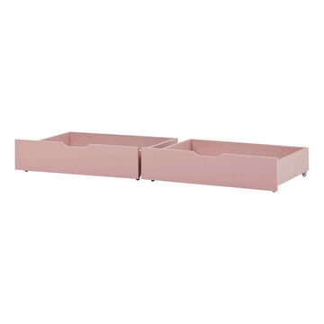 Hoppekids Skuffesæt på Hjul - 2 stk. - Flere Størrelser - Pale Rose