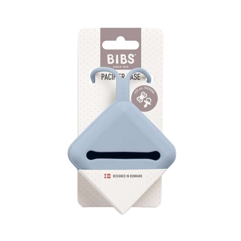 BIBS Accessories Pacifier Case - Silikone - Sutteboks m. Plads til 3 Sutter - Dusty Blue
