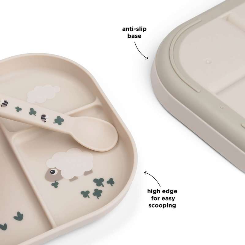 Done By Deer Foodie Ruminddelt Tallerken - Tiny Farm - Sand