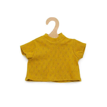 Memories by Así Dukketøj - 43-46 cm. - Kortærmet T-shirt - Okker