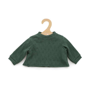 Memories by Así Dukketøj - 43-46 cm. - Langærmet T-shirt - Mørkegrøn