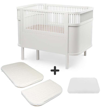 Sebra Sengen - Klassisk - Baby & Jr. - Classic White - Bundle 1