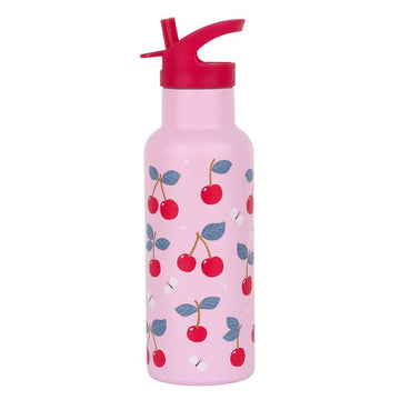 A Little Lovely Company Ståldrikkedunk - XL - 500ml - Cherries