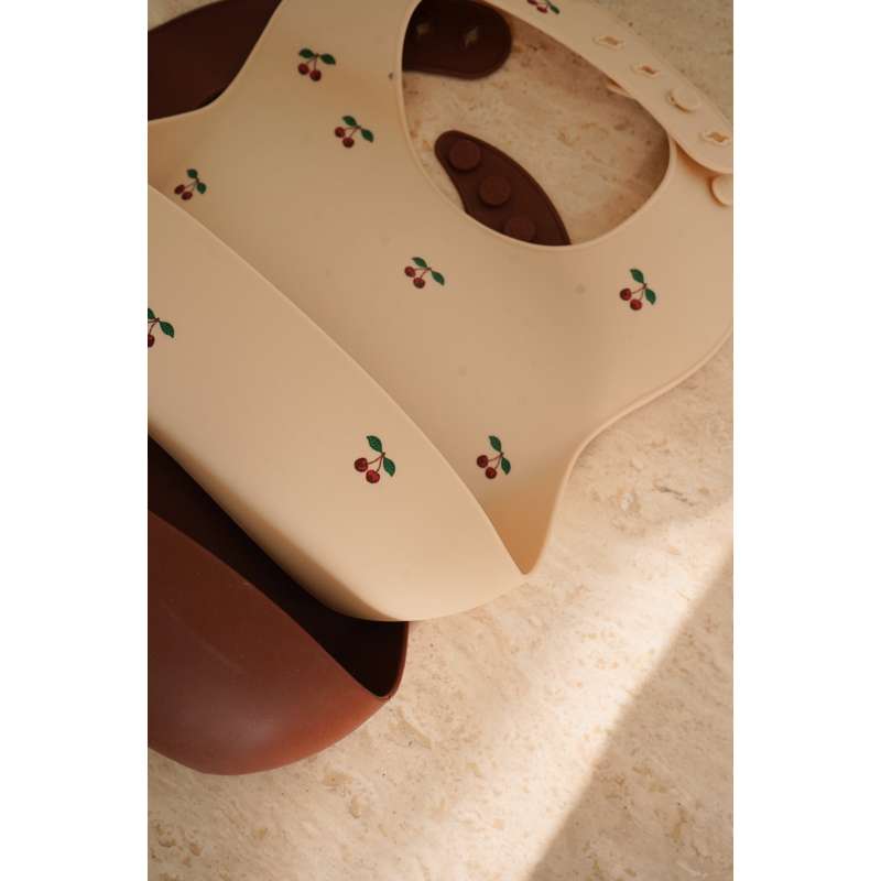 Konges Sløjd Hagesmække - Silikone - 2-pak - Cherry/Mocca