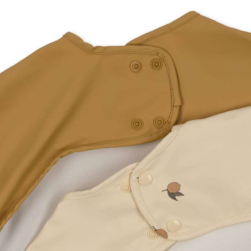 Konges Sløjd 2-pak hagesmæk med ærmer - LEMON