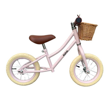 Kid'oh Løbecykel m. Cykelkurv - Pale Rose