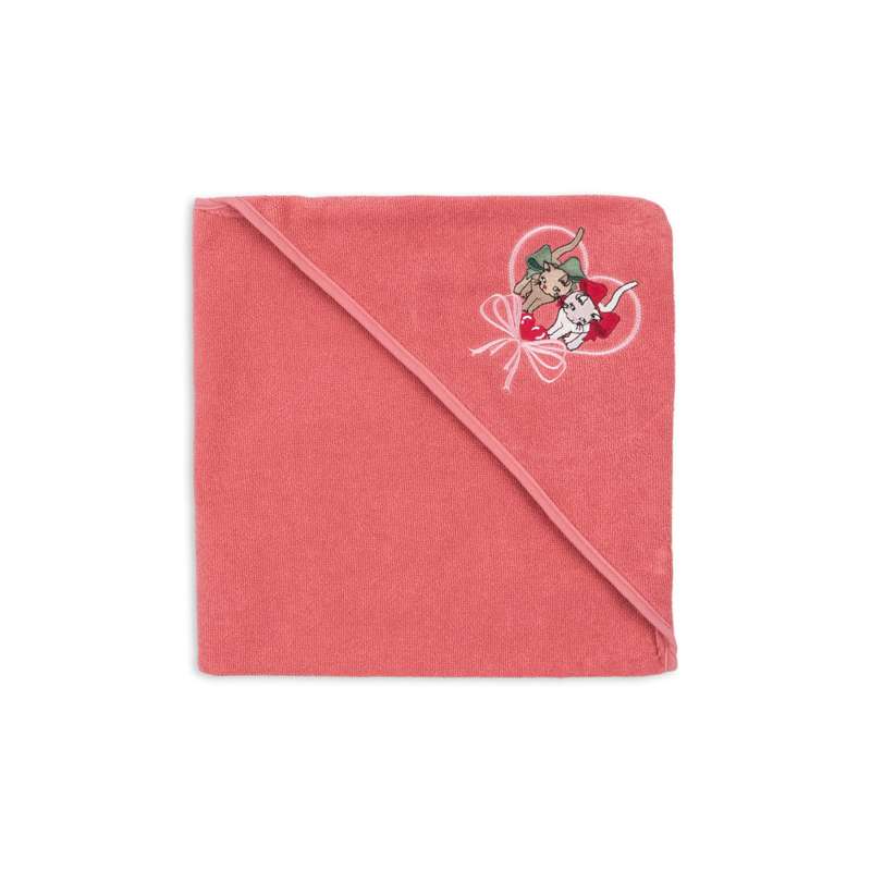 Konges Sløjd Terry Håndlæde m. Broderi - GOTS - Flamingo Plume