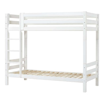 Hoppekids ECO Luxury - Høj Køjeseng - 177 cm. - Lige Stige - Flere Størrelser - Hvid