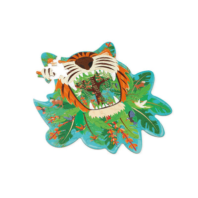 Scratch Silhuetpuslespil - Tiger