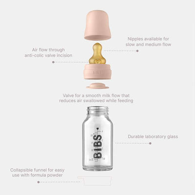 BIBS Bottle - Komplet Sutteflaskesæt - Stor - 225 ml. - Mauve