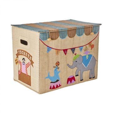 RICE Raffia Opbevaringskurv - Cirkus - Large - Foldbar