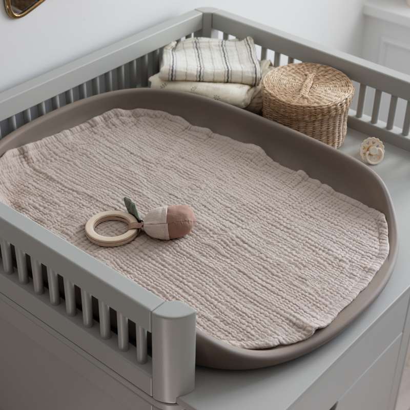 Sebra Pusleunderlag - 6-lags - 2 stk. - Muslin - Jetty Beige