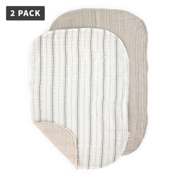 Sebra Pusleunderlag - 6-lags - 2 stk. - Muslin - Stripe