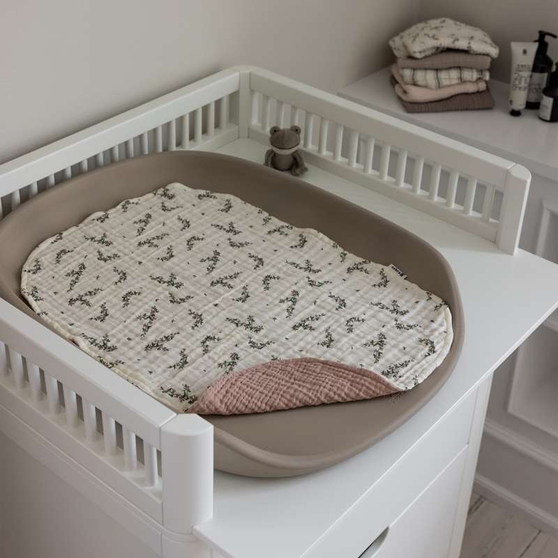 Sebra Pusleunderlag - 6-lags - 2 stk. - Muslin - Powder Blue