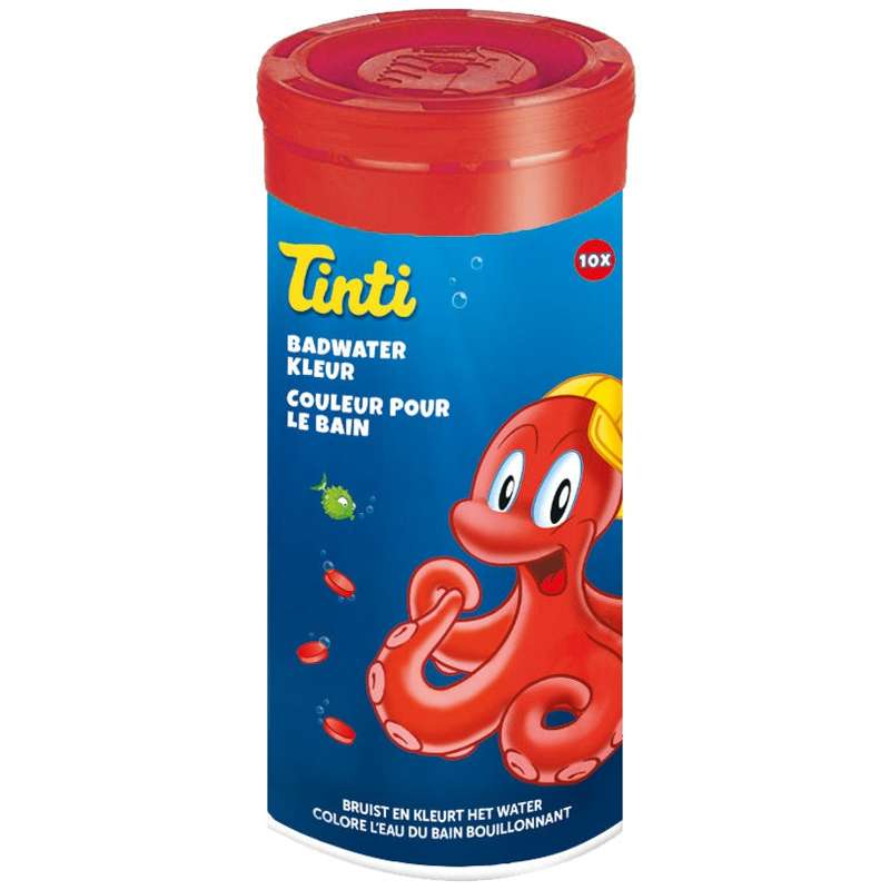 Tinti Badevandsfarver - 10 Tabletter i Rør - Rød