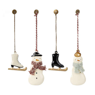 Maileg Juleornamenter - Metal - 4 stk. i Æske - Winter Wonderland