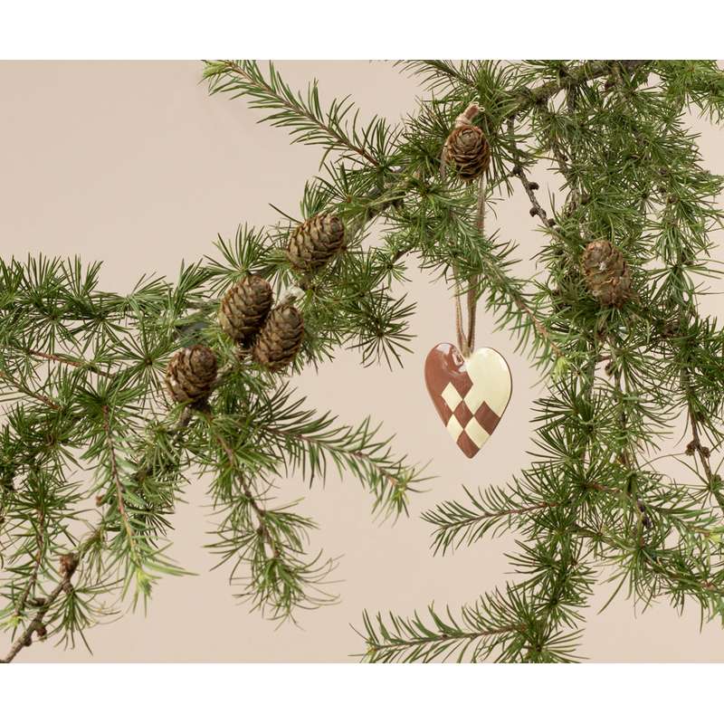 Maileg Juleornament - Metal - Hjerte - Lille - Lys Lilla