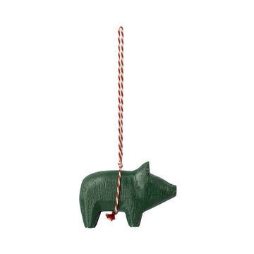 Maileg Juleornament - Træ - Gris - Mørk Grøn