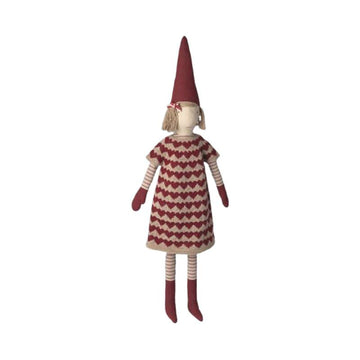 Maileg Nisse - Str. 5 - Pige - Strikket Kjole