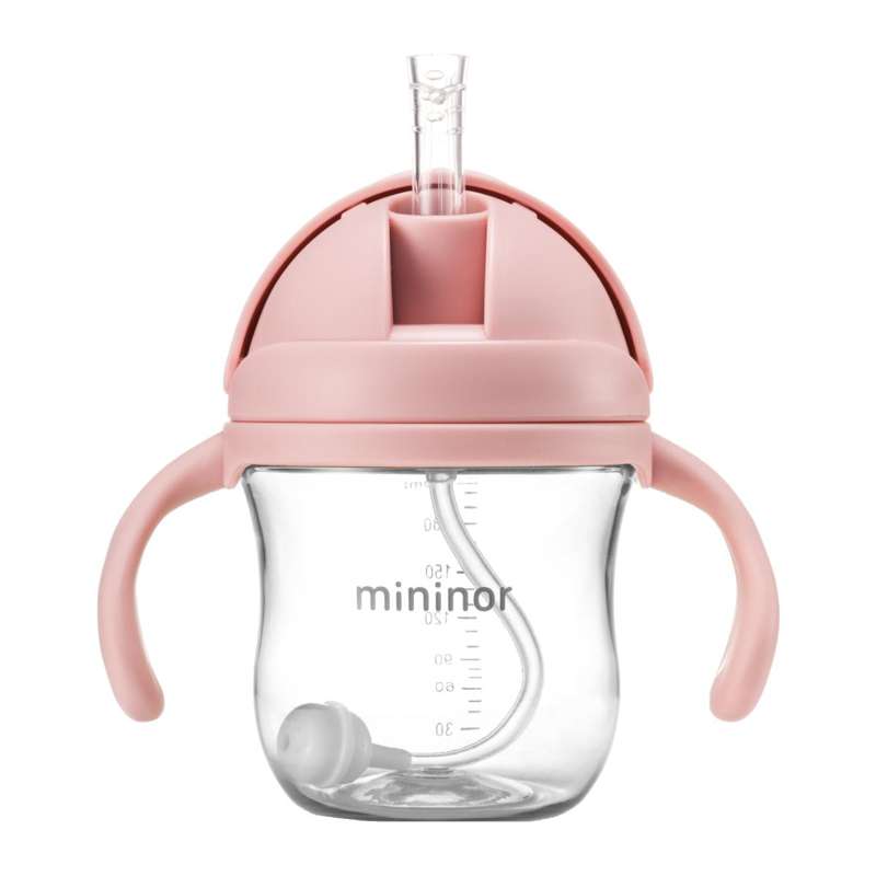 Mininor Sugerørskop - Tritan - 220ml - Rosa