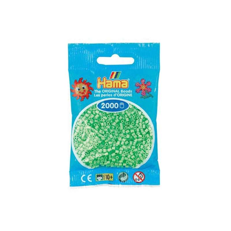HAMA Mini Perler - 2000 stk. - Pastel grøn (501-47)