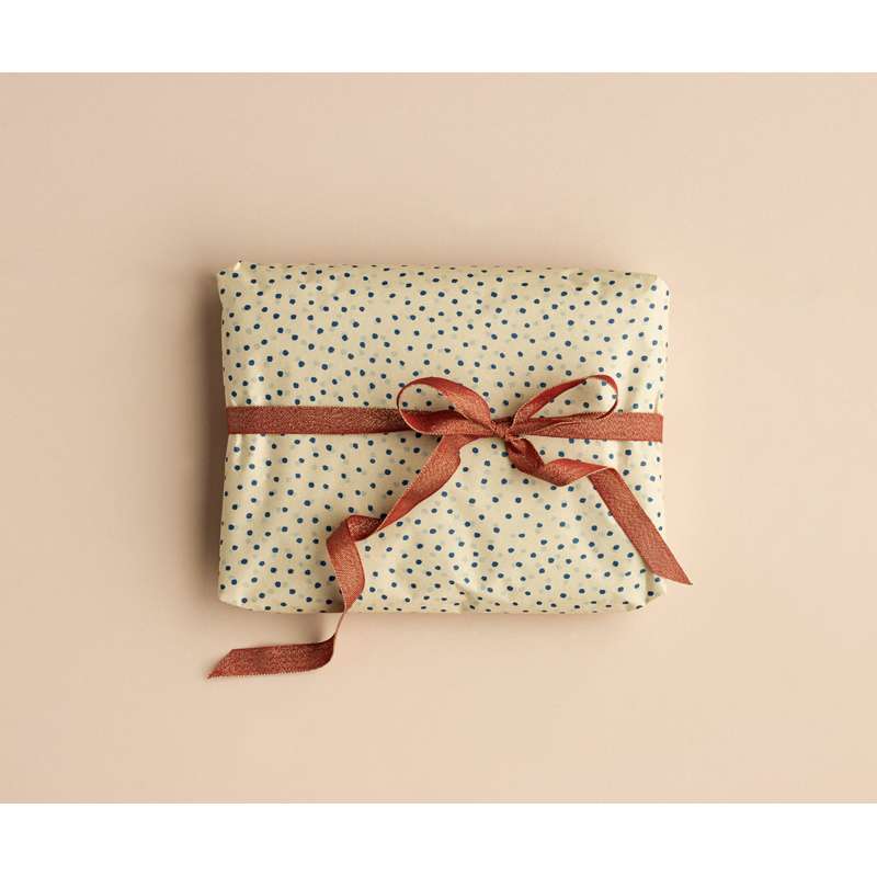 Maileg Bånd - 13 mm - 10m - Rød/Guld