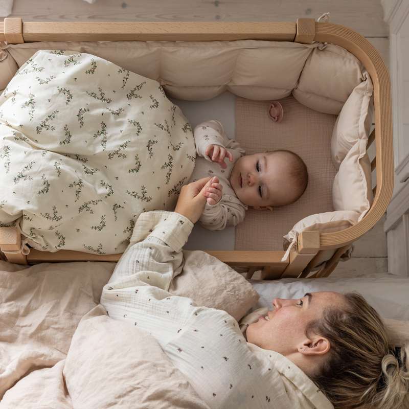 Sebra Bedside Crib - Wooden Edition