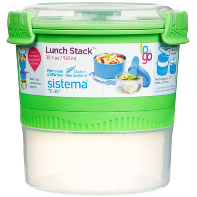 Sistema Madopbevaring - Lunch Stack To Go - 965ml - Grøn
