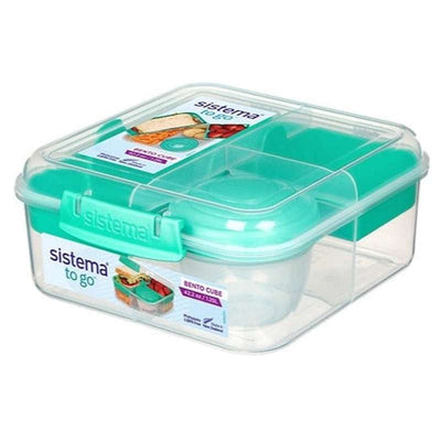 Sistema Madkasse - Bento Cube Lunch - 1.25L - Klar/Minty Teal