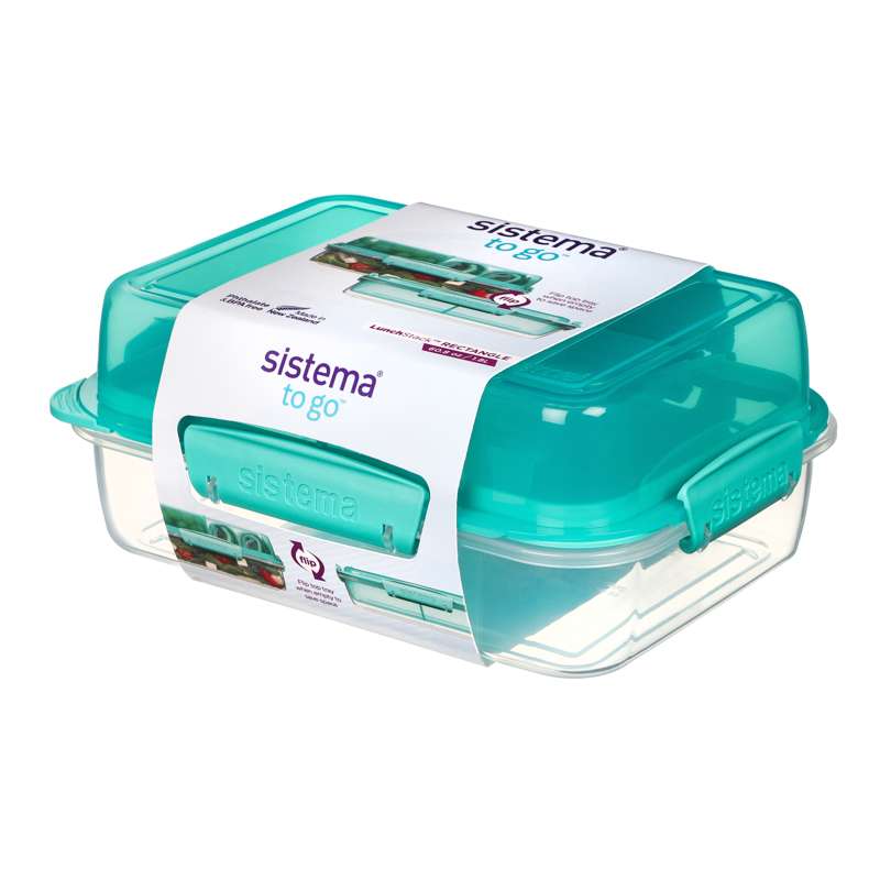Sistema Madkasse - Lunch Stack To Go Rectangle - 1.8L. - Minty Teal