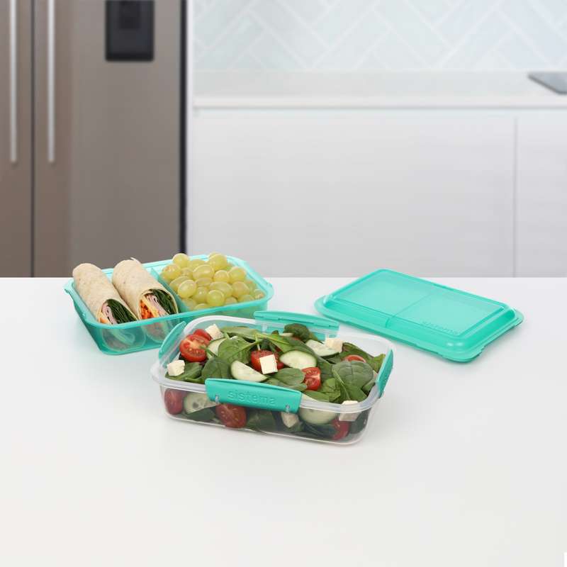 Sistema Madkasse - Lunch Stack To Go Rectangle - 1.8L. - Minty Teal