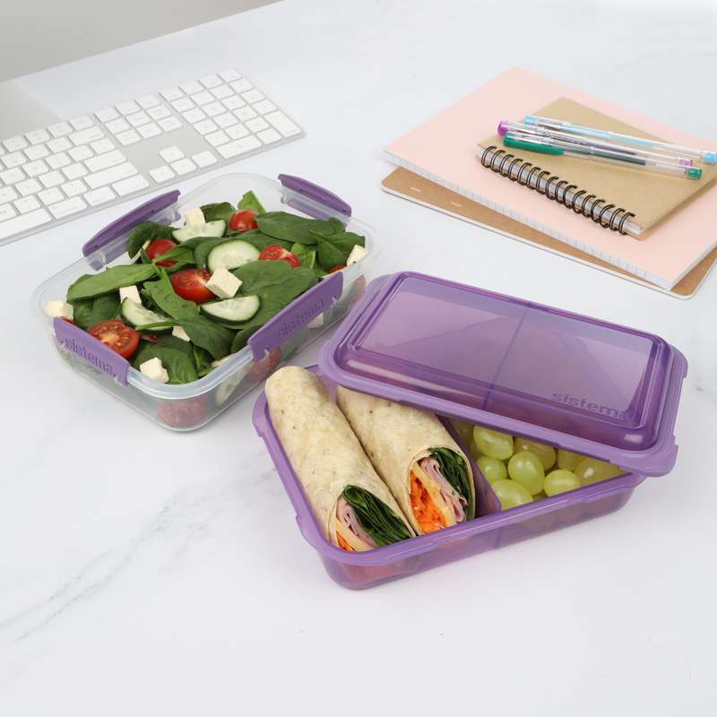 Sistema Madkasse - Lunch Stack To Go Rectangle - 1.8L. - Misty Purple