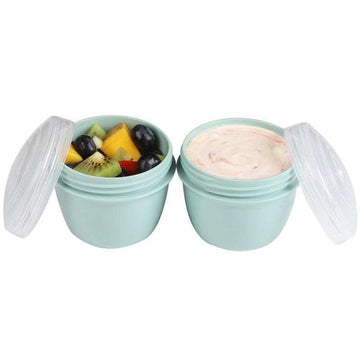 Sistema Snackboks - RENEW - Yoghurtbøtter m. Skruelåg - 2-Pak - 150ml - Mint