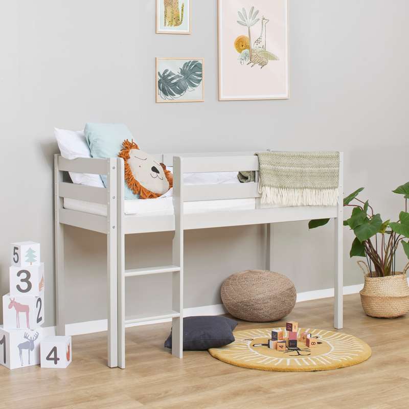 Hoppekids ECO Comfort - Halvhøj Seng - Flere Størrelser - Dove Grey
