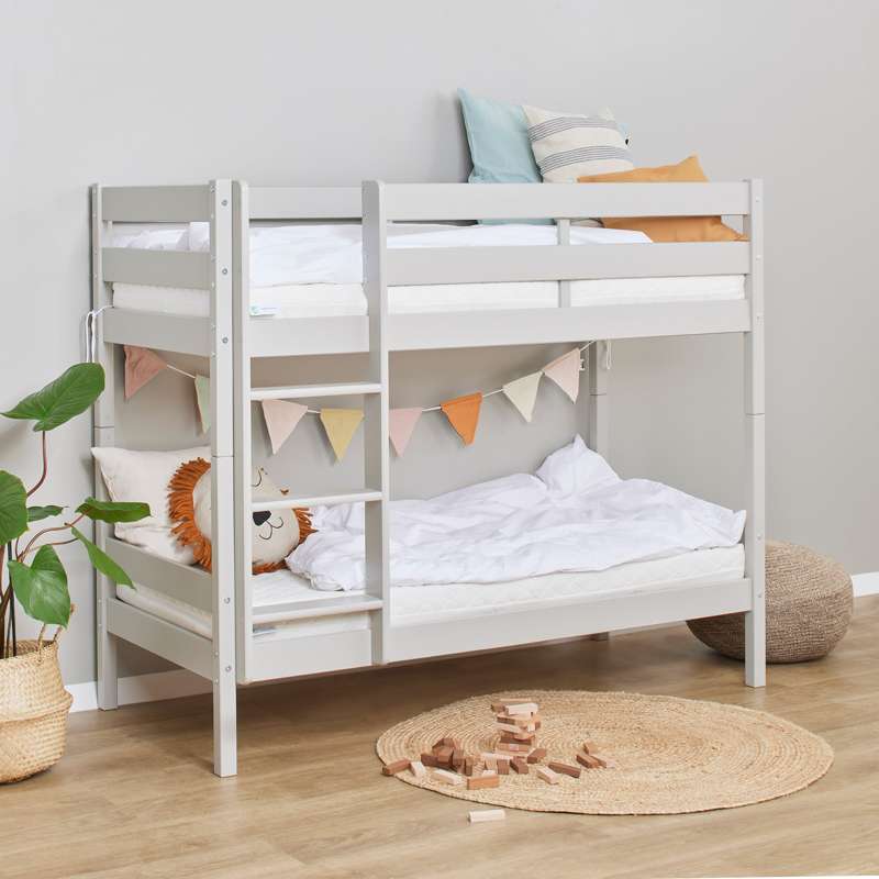 Hoppekids ECO Comfort - Køjeseng - Flere Størrelser - Dove Grey