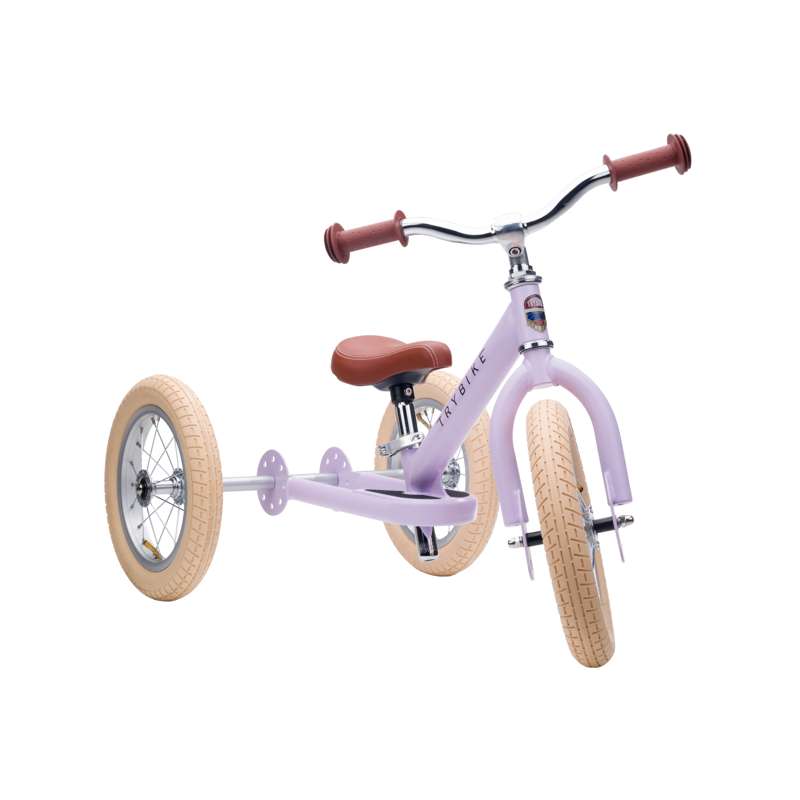 Trybike Retro Løbecykel 2-i-1 - To eller Tre Hjul - Vintage Lilla