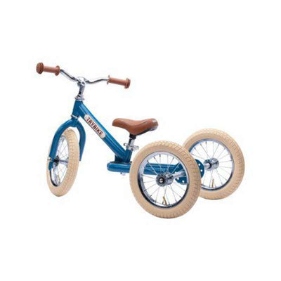Trybike Retro Løbecykel 2-i-1 - To eller Tre Hjul - Vintage Blå