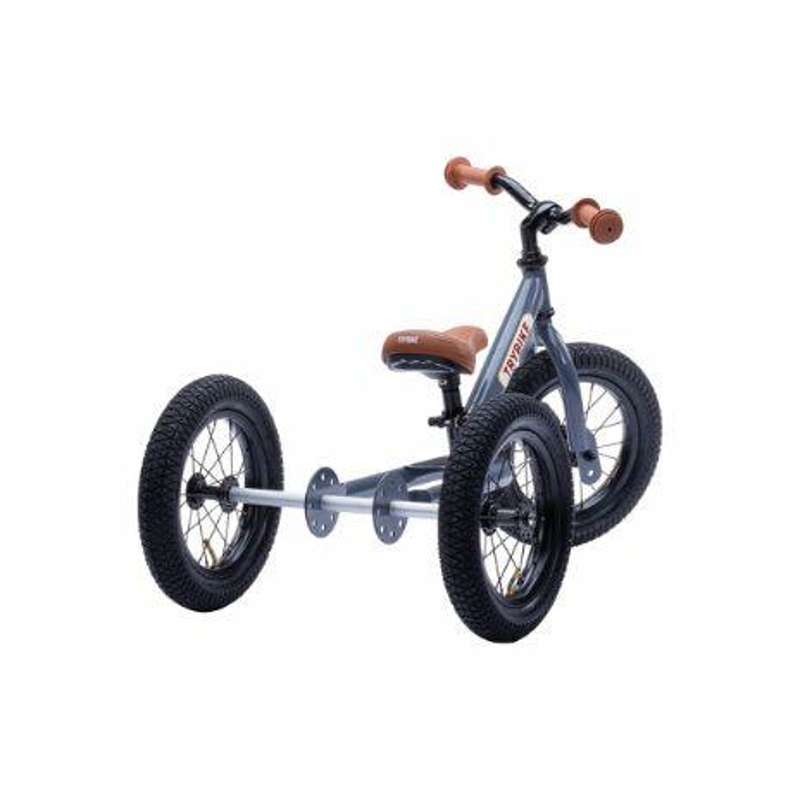 Trybike Retro Løbecykel 2-i-1 - To eller Tre Hjul - Antracitgrå