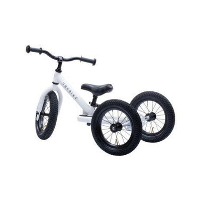 Trybike Retro Løbecykel 2-i-1 - To eller Tre Hjul - Hvid