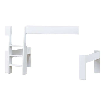 Hoppekids PURE - Halvhøj Seng Modul - 90x200 cm - Hvid