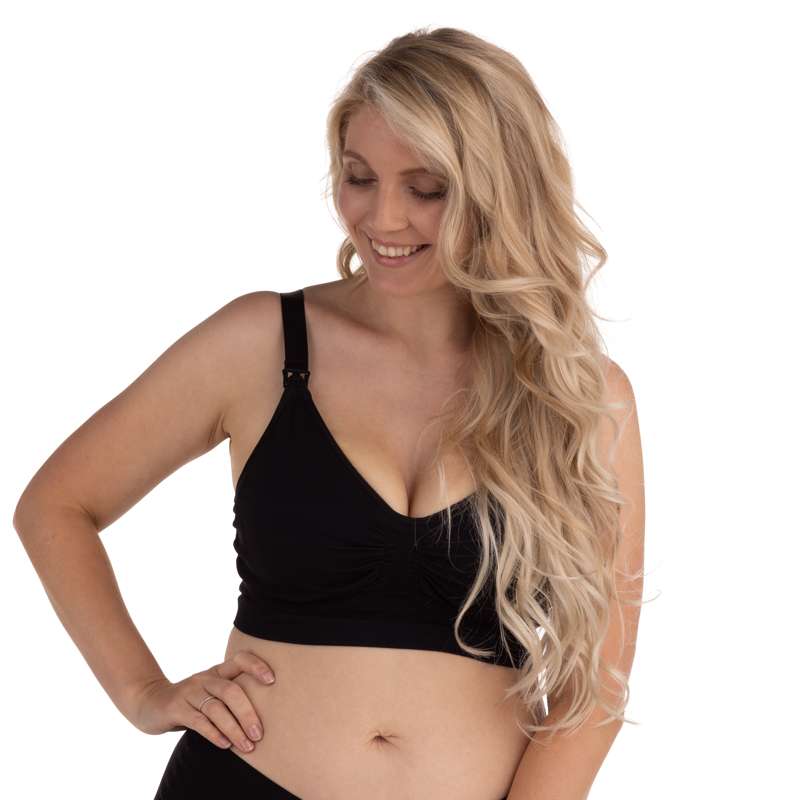 Carriwell New Mum - Sømløs Carri-Gel Amme-BH (Sort)