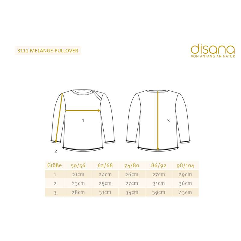 Disana Melange Sweater - Merinould - Caramel/Natur