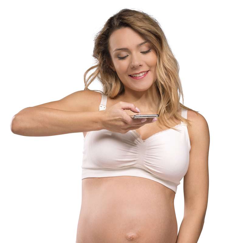 Carriwell New Mum - Sømløs Økologisk Amme-BH (Hvid)
