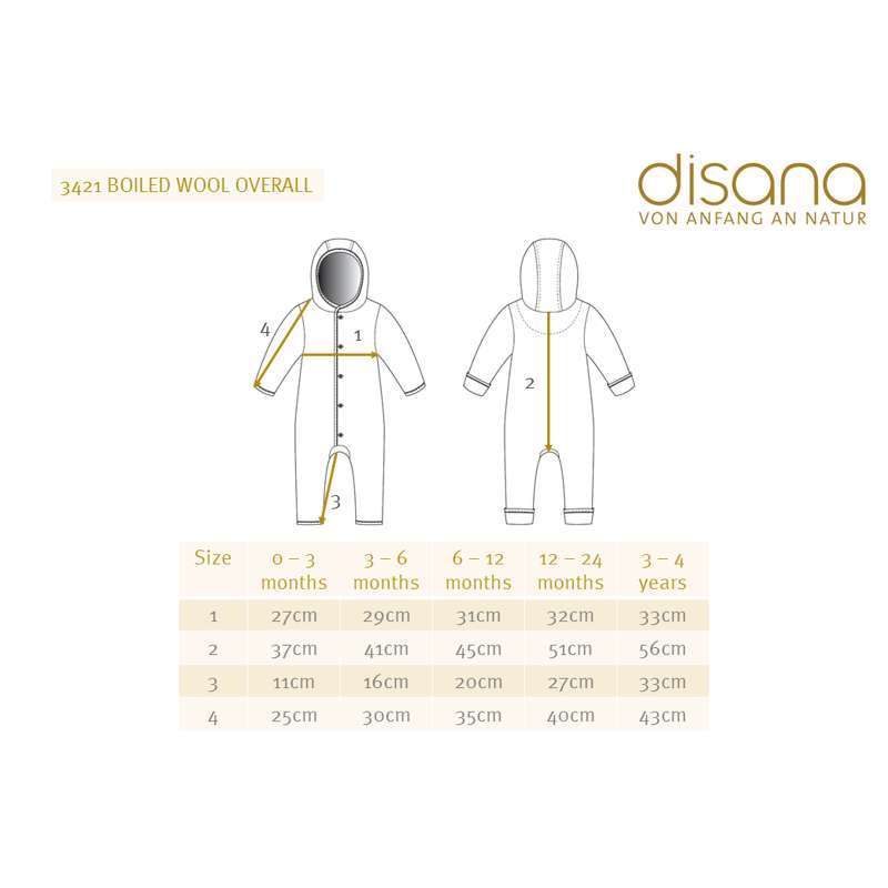 Disana Heldragt m. Hætte - Kogt Uld - Rosa