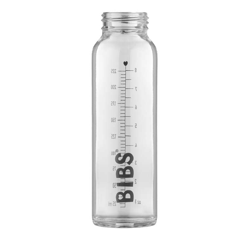 BIBS Bottle - Tilbehør - Stor Sutteflaske - Glas - 225 ml.